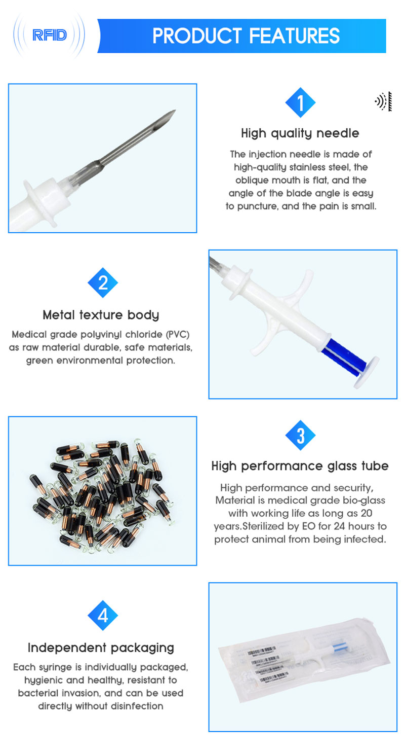 동물 주입 RFID 유리관 생체전자 태그 2