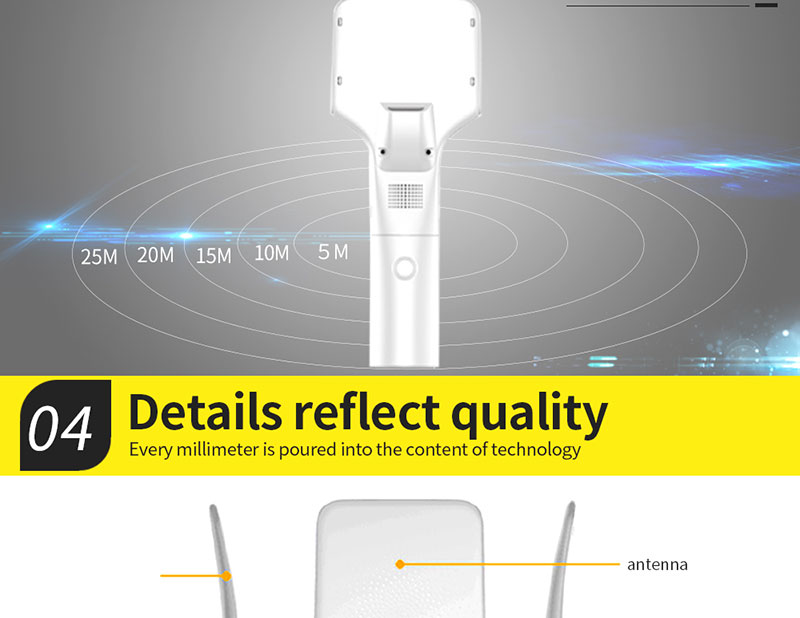 RFID 휴대용 UHF 리더기 915M 원격 창고 관리 검사기 7