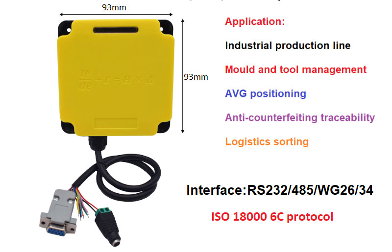 RFID 산업용 리더 Modbus 연결 PLC UHF RFID 915M 올인원 생산라인 관리 6