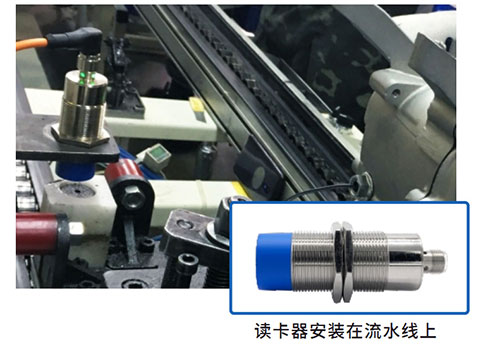 정밀 산업용 리더기 RS232 Modbus RTU 자동 조립 라인 RFID 코드 캐리어 읽기/쓰기 헤드 4