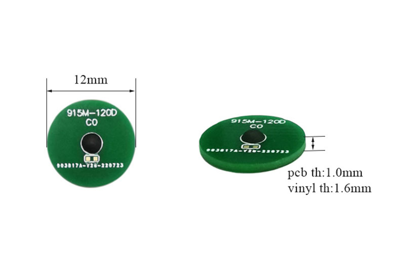 12mm 고온 내성 UHF 태그 PCB 소재 RFID 전자 태그 프로토콜 ISO/IEC18000-6